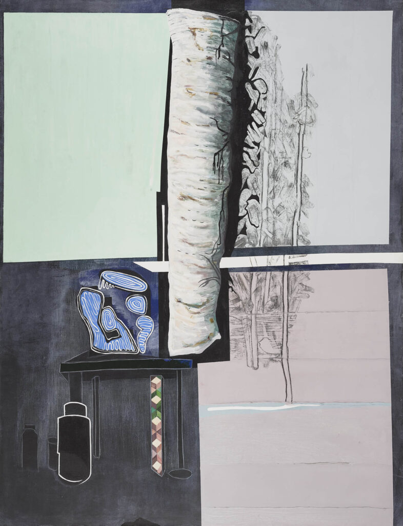 Tapetenwechsel, H.K., 2021, 195x150cm, Öl auf Leinwand