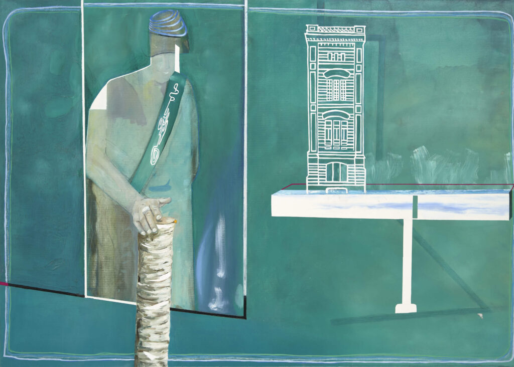 Bauakademie, 2024, 100x140cm, Öl auf Leinwand