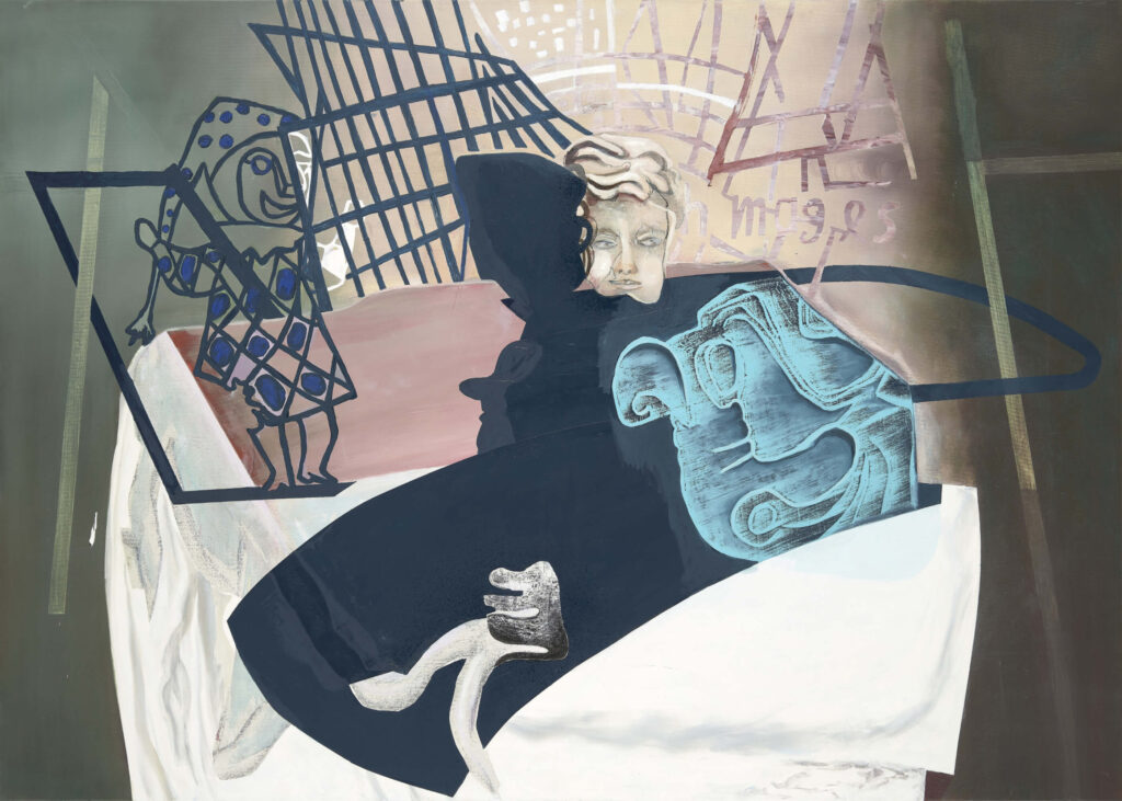 Intrigenspiel, 2024, 100x140cm, Öl auf Leinwand