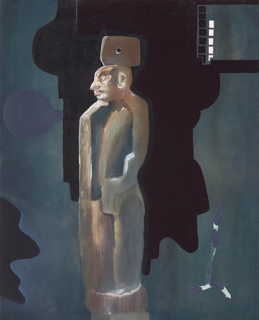 Nachtbild I, 2019, 100x80cm, Öl auf Leinwand