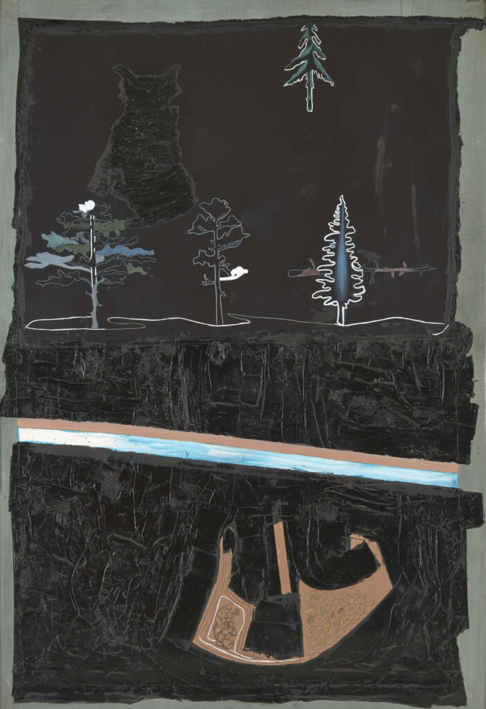 Panthos, 2023, 145x100cm, Öl, Karton mit Leinwand