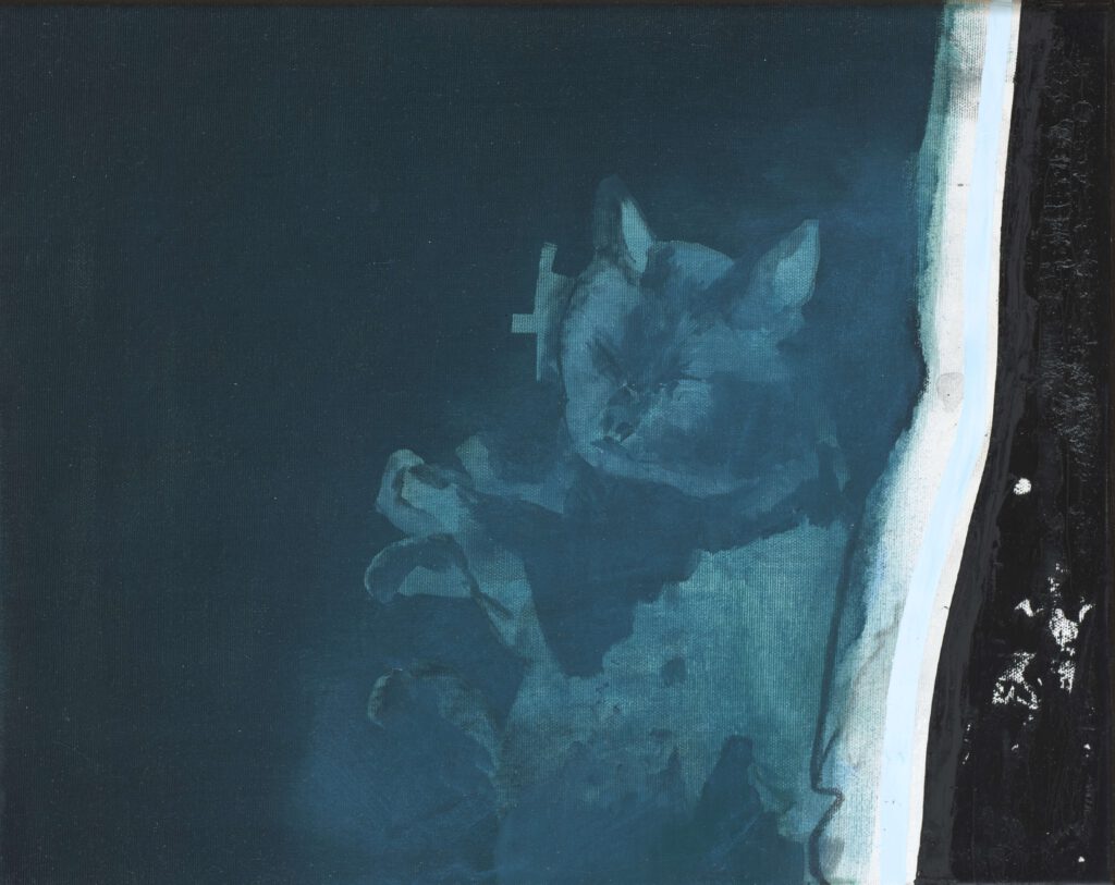 Panthos Adamsky II, 2023, 40x50cm, Öl auf Leinwand